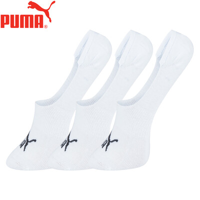 

PUMA Hummer Socks Mens Basic Invisible Socks 3 Pairs White Code