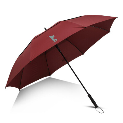 

Ying Yu straight handle golf umbrella male long handle super windproof golf umbrella semi-automatic business gift umbrella C1779 red