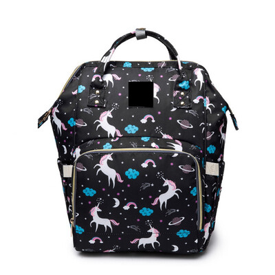 

Large Capacity Unicorn Mommy Maternity Diaper Nappy Bag Printed & Solid Wet Bag Travel Backpack Desiger Nursing Baby Bag