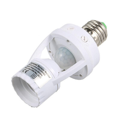 

Sensitive PIR Motion Sensor E27 LED Bulb Base Socket Infrafed Automatic Light Lamp Holder Switch for Walk-in Closet Laundry Room G