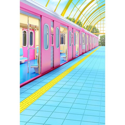 

Dressing Train Photo Backdrop 57FT Vinyl Fabric Cloth Digital Printing Photo Background S-3240