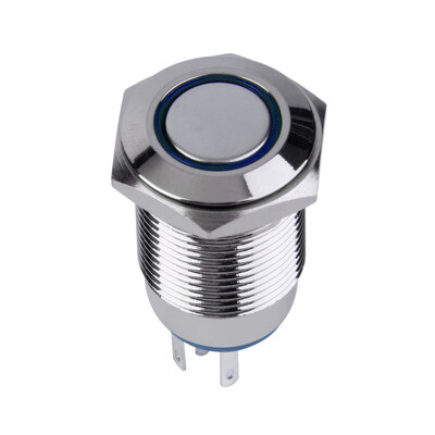 

New 12V Metal Angel Eye LED Car illuminated Momentary 16mm Push Button Switch
