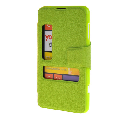 

MOONCASE Side Flip Hard board Slim Leather Bracket Window чехол для Cover Microsoft Lumia 625 зеленый