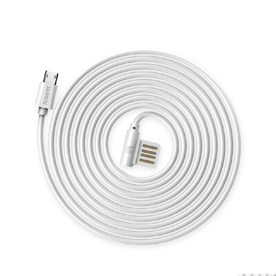 

REMAX Micro USB Data Cable Dual Sides Portable 90 Degree plug TPE Charger Cables durable Charging for SamsungxiaomiAndroid