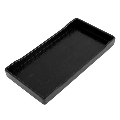 

UpperX Plastic Rectangular Design Lunch Food Tray salver Black