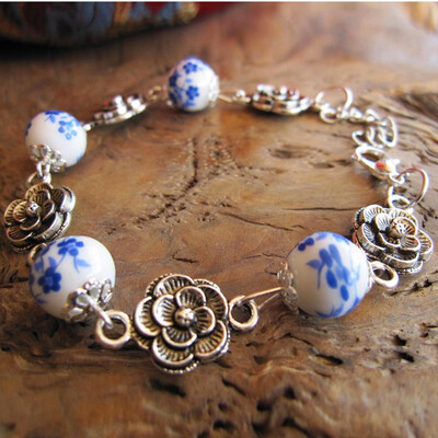 

Hot style package postal crafts popular ceramic miaoyin national wind bracelet high temperature fired jewelry Chinese characterist