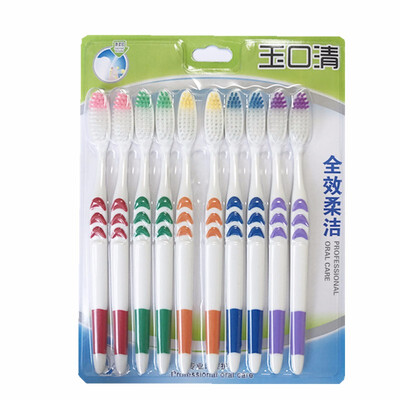 

10pcsset Home Family soft-bristle Toothbrush of Dental Care for Soft Brush Nano Crystal Bamboo Anion Charcoal Toothbrush