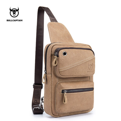 

BULL CAPTAIN Brand Quality Assurance CHEST BAG MEN Clasp Genuine Leather Bag Messenger Bag Fashion Mens Bags Genuine