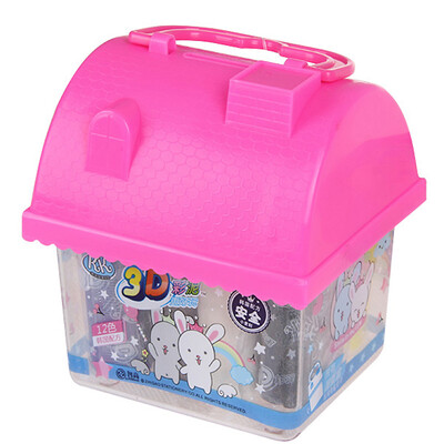 

ZHIGAO 24 color cottage 3D color clay house coin design children&39s creative clay toys KK-336