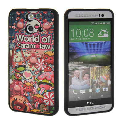 

MOONCASE Cute Pattern Soft Flexible Silicone Gel TPU Skin Shell Back ЧЕХОЛ ДЛЯ HTC One E8