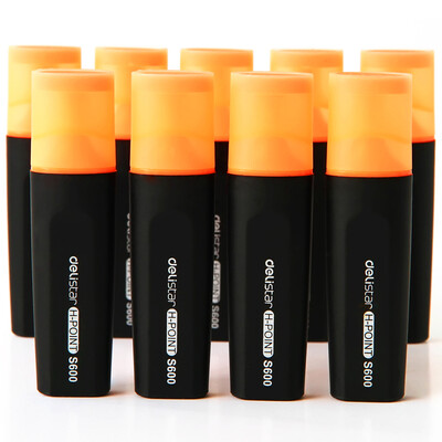 

Deli S600 mark eye-catching highlighter pen purple 10 pcs box