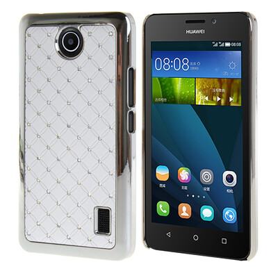 

MOONCASE Hard Luxury Chrome Rhinestone Bling Star Back Case Cover for Huawei Ascend Y635 White