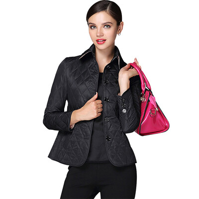 

BURDULLY 2018 Womens Autumn Spring Parka Jackets Short Outerwear British Style Brand High Quality Coat Elegant Female Overcoat