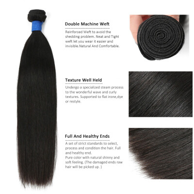 

BHF hair 9A peruvian 100 Virgin Hair Straight Unprocessed Human Hair 3pcslot Human Hair extension