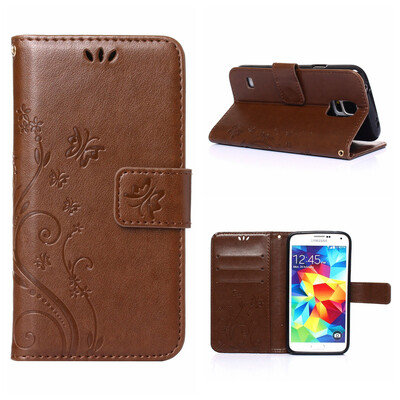 

MOONCASE цветочным узором Премиум мягкий PU кожаный чехол Для Samsung Galaxy S5