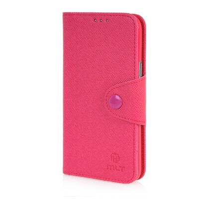 

MOONCASE Cross pattern Leather Wallet Flip Stand Shell Back ЧЕХОЛ ДЛЯ Samsung Galaxy Grand 3 / Grand Max G7200 Hot pink