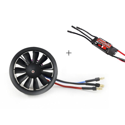 

Ducted Fan 50mm 11 Blades with RC Brushless Motor 4300KV4S for RC AirplaneESC 40A Balance Tested
