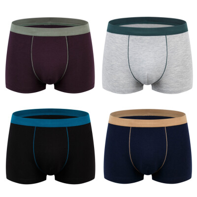 

Qianbeilivk Mens Underwear Soft Combed Cotton Boxer Briefs Plus Size 4Pack