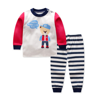 

2pcs Set Baby Underwear Clothing Sets Cartoon Casual clothes Baby Boy Girl Clothes suits toddler kids warm tracksuit