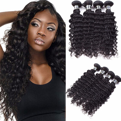 

Amazing Star Malaysian Virgin Hair Deep Wave 4 Bundles Human Hair Extensions Curly Weave Hair Bundles 4Pcs Lot Soft Bouncy