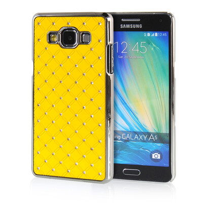 

MOONCASE Hard Chrome Plated Star Bling Back Case Cover for Samsung Galaxy A5 Yellow