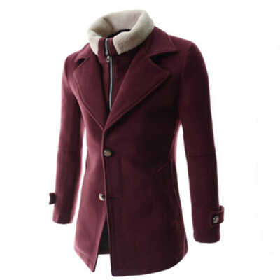 

Zogaa Autumn New Men's Wool Coat Warm False Two