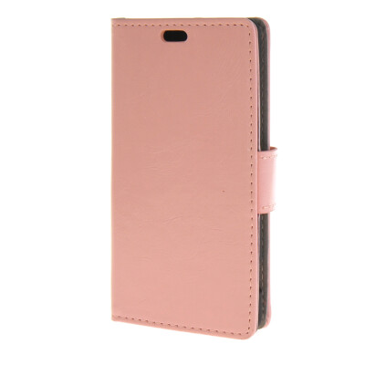 

MOONCASE Smooth PU Leather Flip Wallet Card Slot Bracket Back Case Cover for Sony Xperia Z4 Compact ( Mini ) Pink