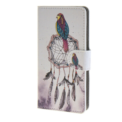 

MOONCASE Birdie style Leather Side Flip Wallet Card Slot Stand Pouch Case Cover for LG Optimus C70 H440 / a13