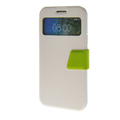 

MOONCASE View window Leather Wallet Flip Stand Pouch чехол для Samsung Galaxy E7 White