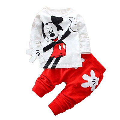 

Fashion Brand Autumn Children Boy Girl Clothing Sets Baby Cotton Cute Mouse T-shirt Pants 2pcs Clothes Toddler Tracksuit