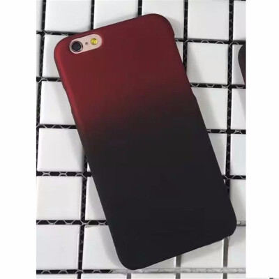 

Fashion Gradient Color Matte Hard PC Phone Cases Back Cover Shell Coque For iphone 6s Plus