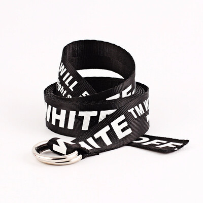 

Women Fashion And Leisure Alphabetic printing Double ring buckle Canvas belt