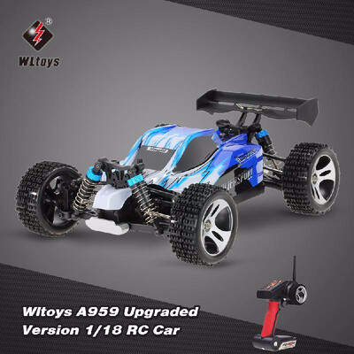

Romacci Original Wltoys A959 Upgraded Version 118 Scale 24G Remote Control 4WD Electric RTR Off-Road Buggy RC Car