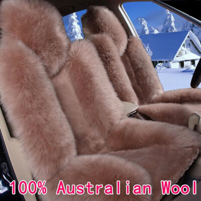 

100 Australian Pure Natural Wool Seat Cover12 Colors Winter Car Cushion5 Seats Whole Vehicle CoverFree Shipping For Russian