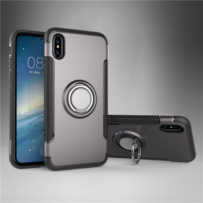 

Apple Iphone X Armor Car Magnetic Suction Ring Bracket Silicon TPU Hard PC Phone Case