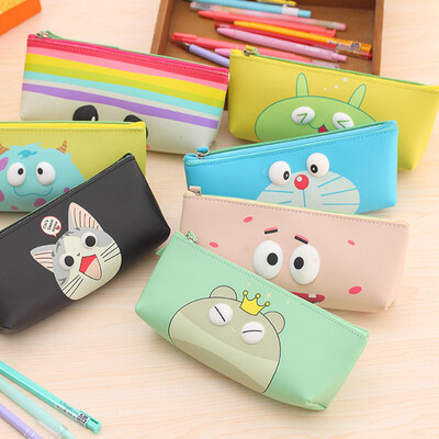 

Shouyou Meng eye pencil bag cute waterproof hand stationery bag cartoon stereo pen box JD-SN-49 blue cat