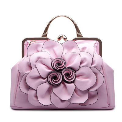 

Brand new women leather bag fashion leisure wild shoulder bag rose flowers pattern messenger bag ladies tote bags