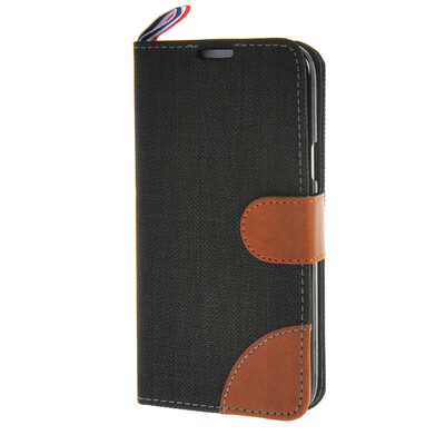 

MOONCASE Denim Style Flip Wallet Card Pouch Bracket Back чехол для Cover Samsung Galaxy S5 Mini чёрный