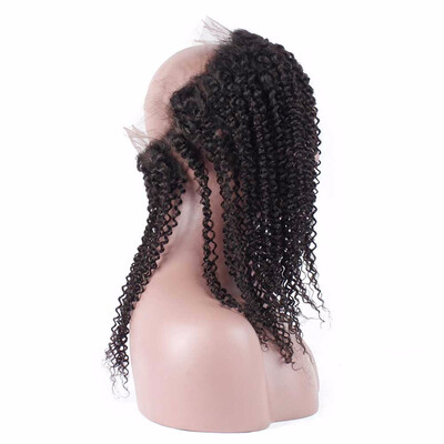 

Brazilian Virgin Hair 360 Lace Band Frontal Closure Afro Kinky Curly Human Hair 360 Lace Frontal With Baby Hair HCDIVA Human Hair