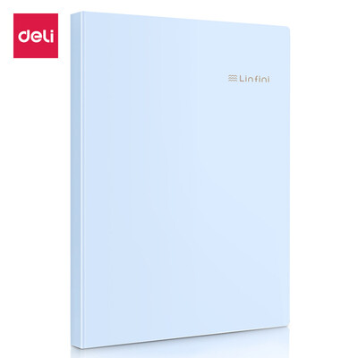 

Deli deli music series 20 pages A4 insert bag information book file folder folder student paper storage bag crystal blue single only 72411
