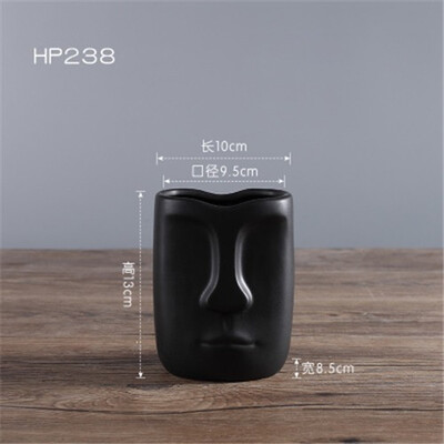 

Nordic creative abstract Human Face Decoration figurines ceramics flower vase home decorations accessories crafts