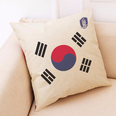 

The 2018 World Soccer Cup Home Decor National Flag Cushion Cover Linen Sofa Design Throw Pillow Case
