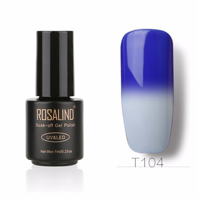 

ROSALIND Gel 1S Temperature Changing Nail Polish 7ml Soak off Nail Gel Polish Vernis Semi Permanent UV LED Glitter Nail Lacquer