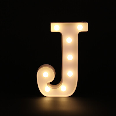 

26 White Letter LED Alphabet Light Indoor Battery powered Wall Hanging Night Light Bedroom Wedding Birthday Party Decor