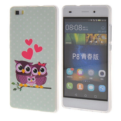 

MOONCASE чехол для Huawei Ascend P8 Life Pattern series Flexible Soft Gel TPU Silicone Skin Slim Durable Cover