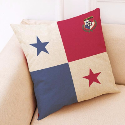 

The 2018 World Soccer Cup Home Decor National Flag Cushion Cover Linen Sofa Design Throw Pillow Case