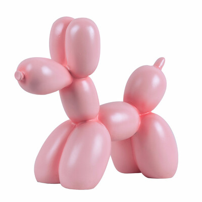 

European home art decoration creative cute balloon dog ornaments childrens room bedroom girl heart cute pink furniture decoration