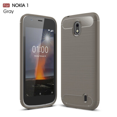

Goowiiz Phone Case For Nokia 123 Fashion Slim Carbon Fiber TPU Soft Silicone Prevent falling