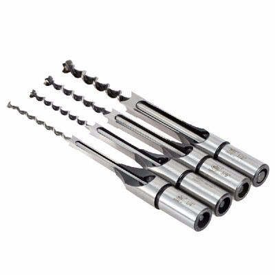 

4pcsset 14-12 Inch High Quality Woodworking Mortising Chisel Set Professional Square Hole Extended Drill 14" 516" 38" 12