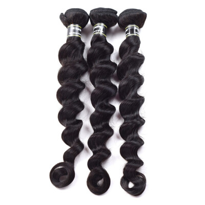 

Amazing Star Malaysian Loose Wave Bundles Human Hair Extensions Malaysian Virgin Hair Soft&Thick Loose Wave 3 Bundles